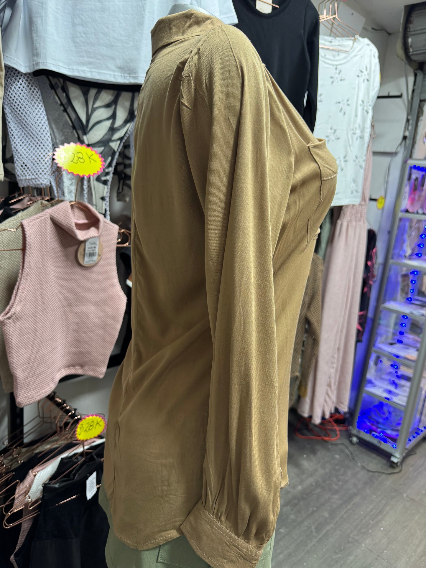 Blusa Beige manga larga