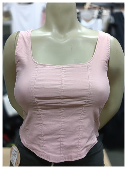 Blusa Rosada tiras Elástica