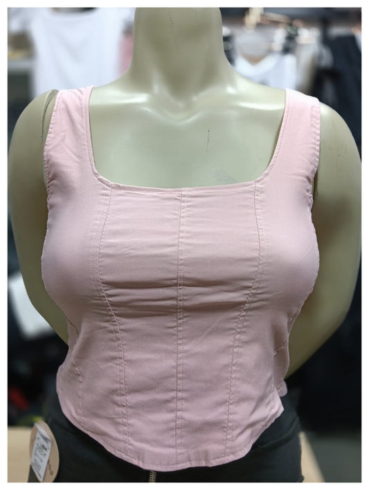 Blusa Rosada tiras Elástica