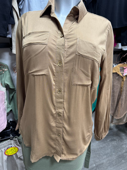 Blusa Beige manga larga