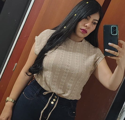 Blusa a Rayas Flores